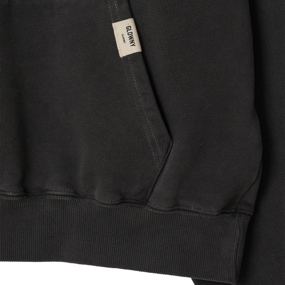 GLOWNY G CLASSIC WASHED BOXY HOODIE (CHARCOAL) - Picture 5 of 9